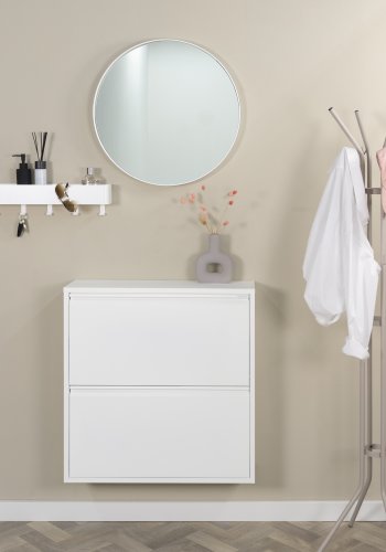 SPINDER DESIGN Billy 2 skoskab, m. 2 lger - hvid stl