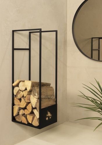 SPINDER DESIGN Lumber Locker M, opbevaring til brnde - sort stl