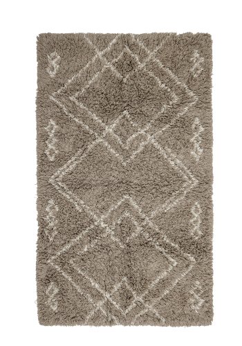 BLOOMINGVILLE Edea gulvtppe, rektangulr - brun bomuld (150x90)