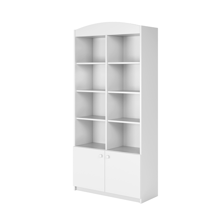 Babydreams brnereol, m. 2 lger og 8 hylder - hvid laminat