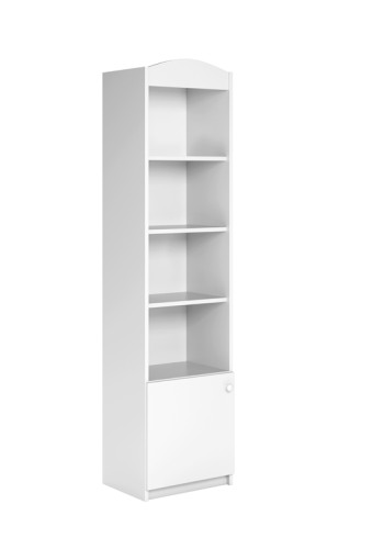 Babydreams brnereol, m. 1 lge og 4 hylder - hvid laminat