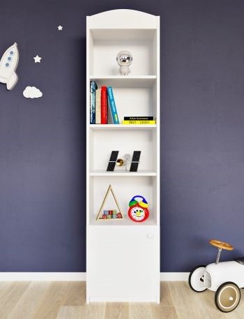 Babydreams brnereol, m. 1 lge og 4 hylder - hvid laminat