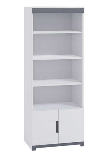 Tomic brnereol, m. 2 lger og 4 hylder - hvid spnplade og MDF