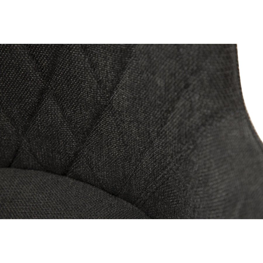 DAN-FORM Rombo lnestol, m. armln - sort stof og sort stl