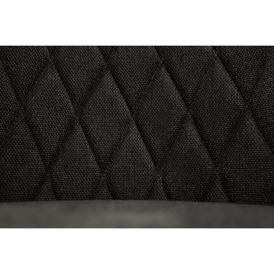 DAN-FORM Rombo lnestol, m. armln - sort stof og sort stl