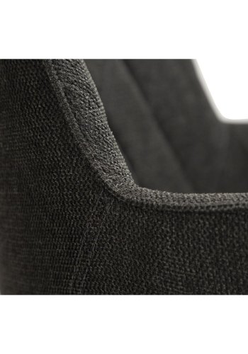 DAN-FORM Rombo lnestol, m. armln - sort stof og sort stl