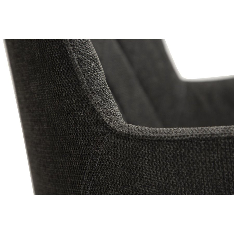 DAN-FORM Rombo lnestol, m. armln - sort stof og sort stl