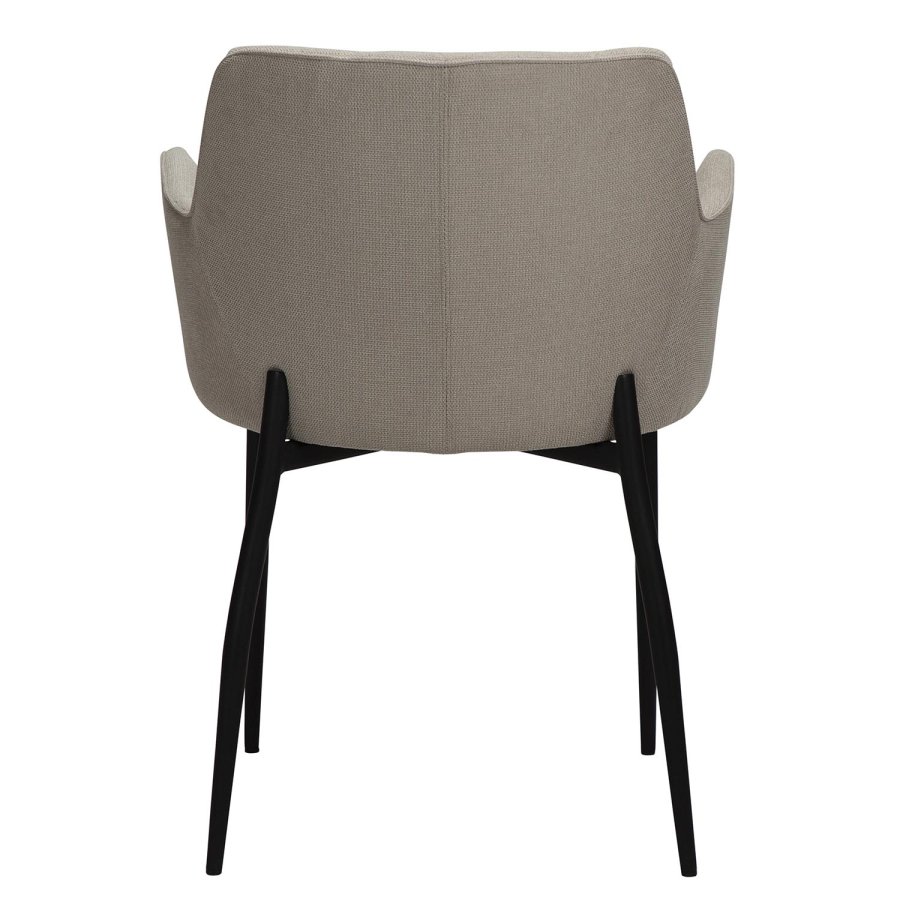 DAN-FORM Rombo lnestol, m. armln - sand stof og og sort stl