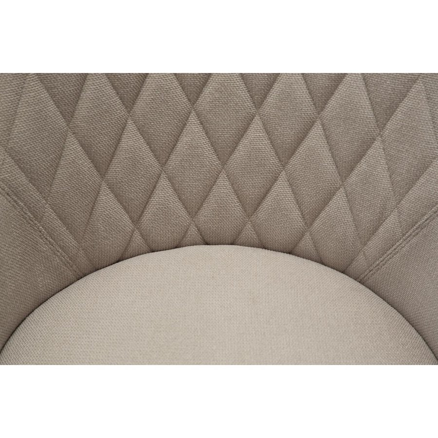 DAN-FORM Rombo lnestol, m. armln - sand stof og og sort stl