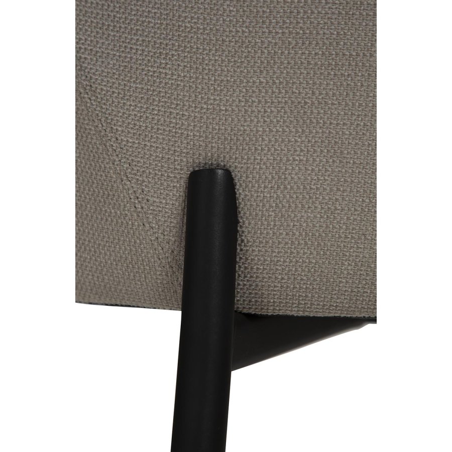 DAN-FORM Rombo lnestol, m. armln - sand stof og og sort stl