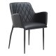 DAN-FORM Rombo lnestol - sort kunstlder og sort stl