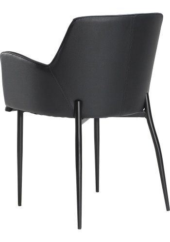 DAN-FORM Rombo lnestol - sort kunstlder og sort stl