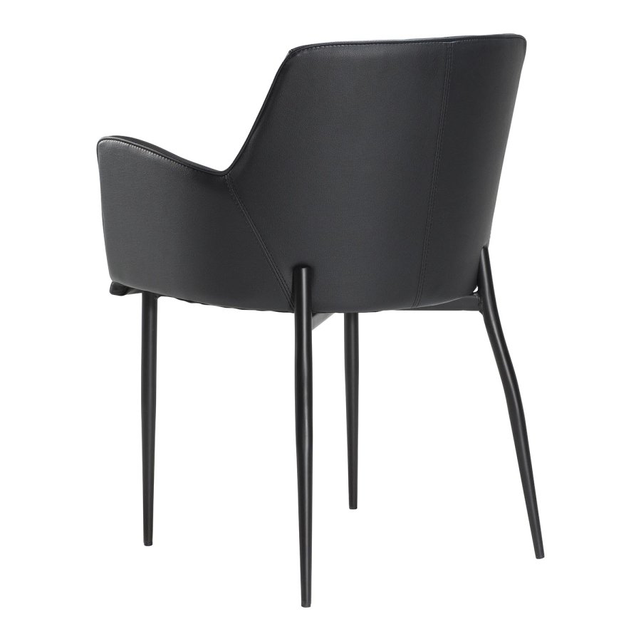 DAN-FORM Rombo lnestol - sort kunstlder og sort stl