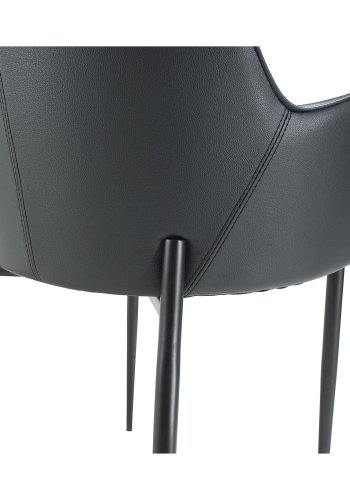 DAN-FORM Rombo lnestol - sort kunstlder og sort stl