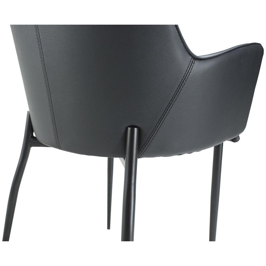 DAN-FORM Rombo lnestol - sort kunstlder og sort stl