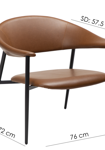 DAN-FORM ROVER Lounge Chair Cashmere art. lder med sorte ben