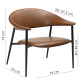 DAN-FORM ROVER Lounge Chair Cashmere art. lder med sorte ben