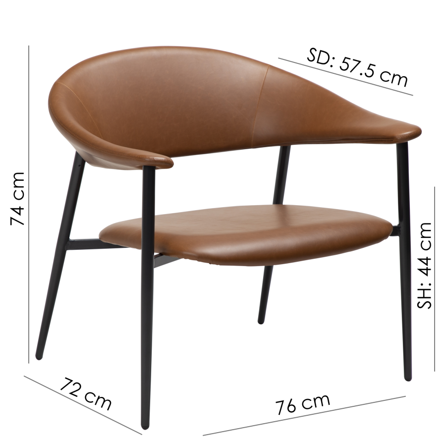 DAN-FORM ROVER Lounge Chair Cashmere art. lder med sorte ben