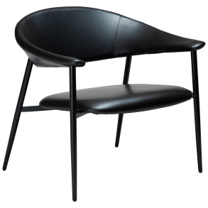 DAN-FORM ROVER Lounge Chair Vintage sort kunst. lder med sorte ben