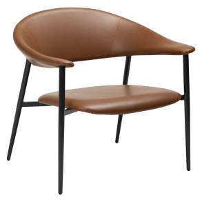DAN-FORM ROVER Lounge Chair Vintage lysebrun kunst. lder med sorte ben