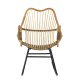 BLOOMINGVILLE Reine gyngestol, m. armln - natur rattan og sort metal