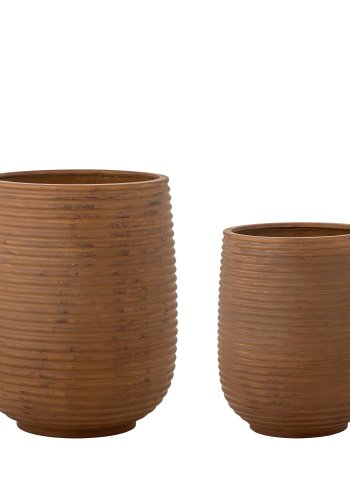 BLOOMINGVILLE Mesola urtepotteskjuler, rund - brun magnesia (st med 2)