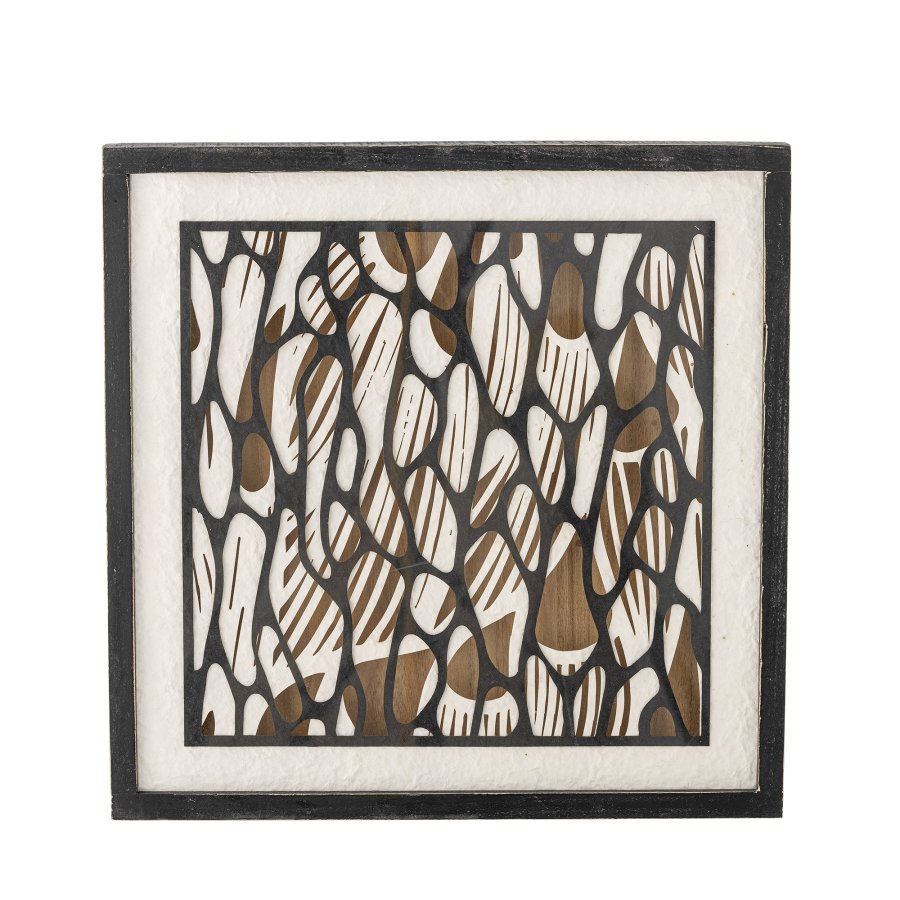 BLOOMINGVILLE Barlin Illustration med ramme, Sort, Fyr