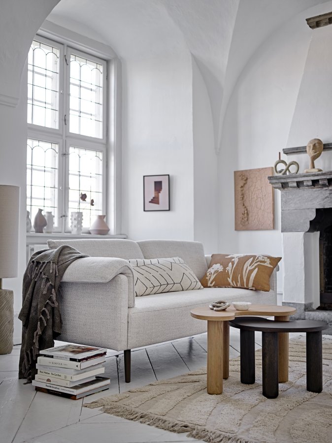 BLOOMINGVILLE Chesham sofa - hvid polyester og eg