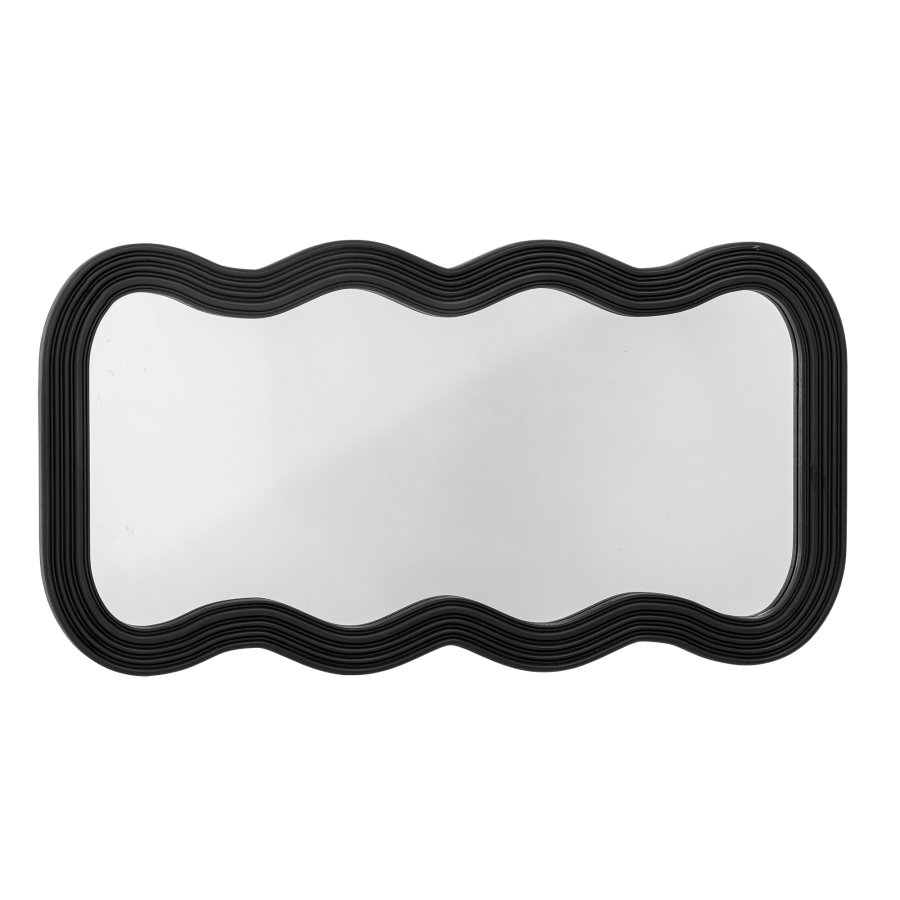 BLOOMINGVILLE Parker vgspejl, organisk - spejlglas og sort MDF (100x52)