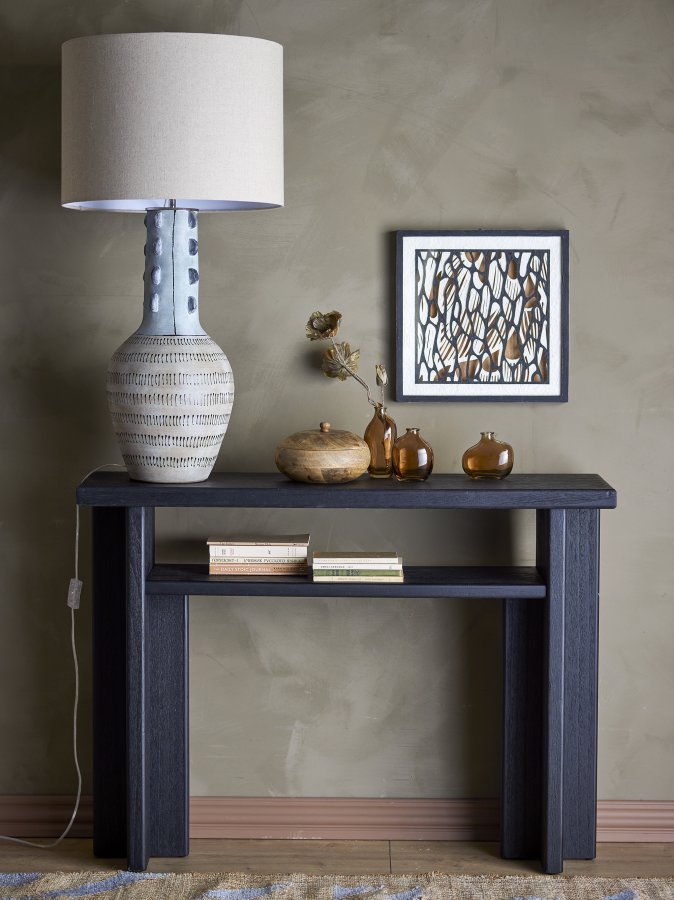 BLOOMINGVILLE Cupa Konsolbord, Sort, Fyrretr