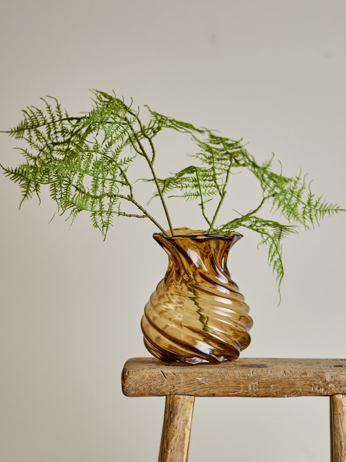 CREATIVE COLLECTION Rylo Vase, Brun, Glas