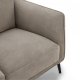 Selena 2 pers. sofa - camel brun stof og sort metal