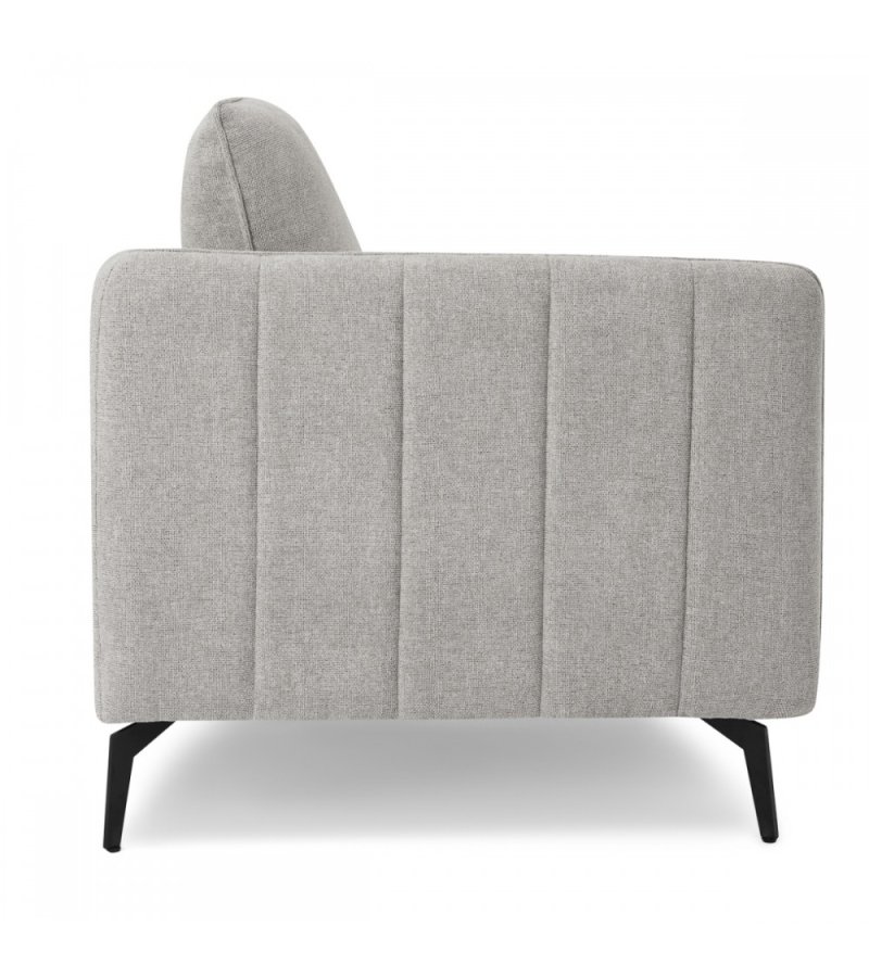 Selena 2 pers. sofa - gr stof og sort metal