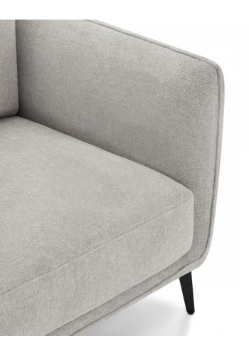 Selena 2 pers. sofa - gr stof og sort metal