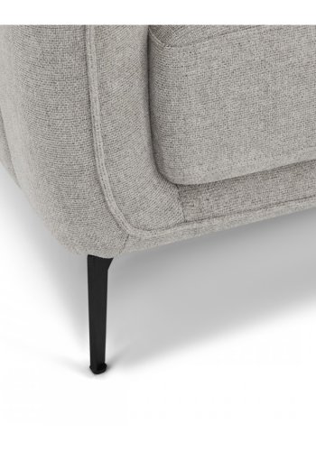 Selena 2 pers. sofa - gr stof og sort metal