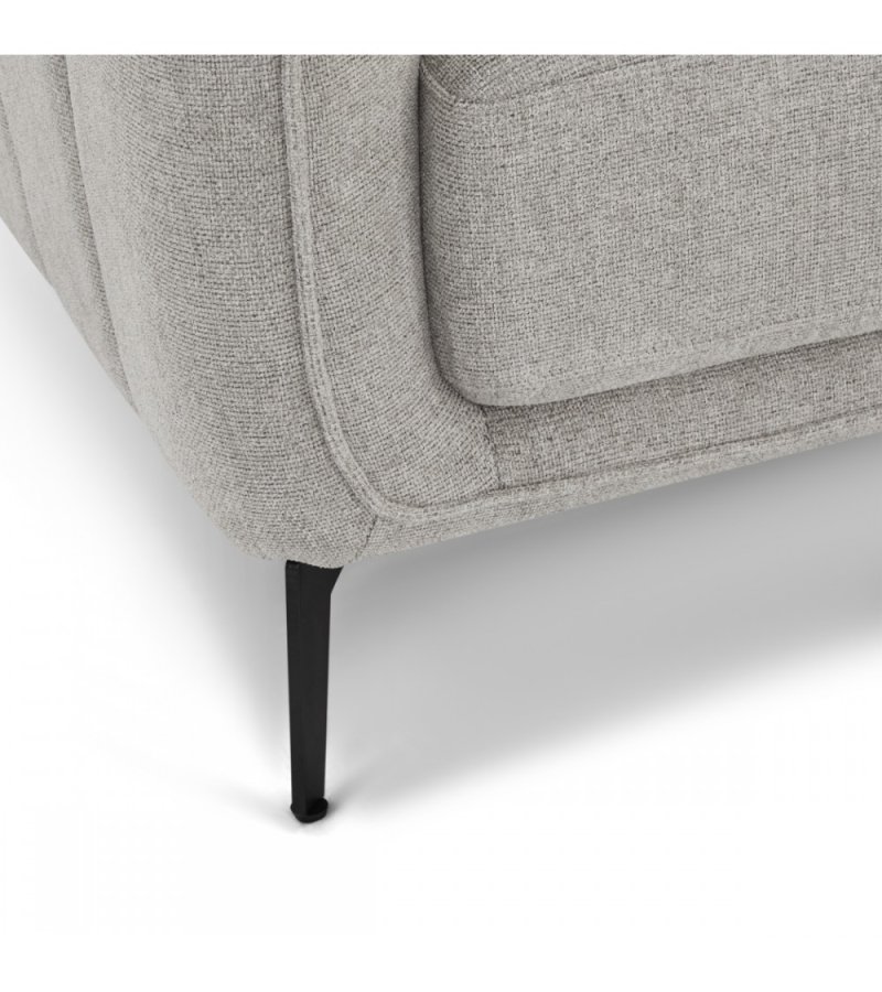 Selena 2 pers. sofa - gr stof og sort metal