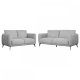 Selena 2 pers. sofa - gr stof og sort metal
