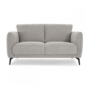 Selena 2 pers. sofa - gr stof og sort metal