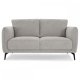 Selena 2 pers. sofa - gr stof og sort metal