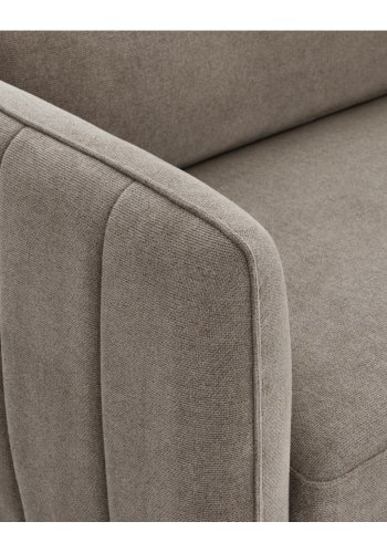 Selena 3 pers. sofa - camel brun stof og sort metal