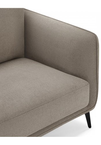 Selena 3 pers. sofa - camel brun stof og sort metal