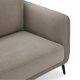 Selena 3 pers. sofa - camel brun stof og sort metal