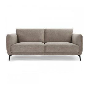Selena 3 pers. sofa - camel brun stof og sort metal
