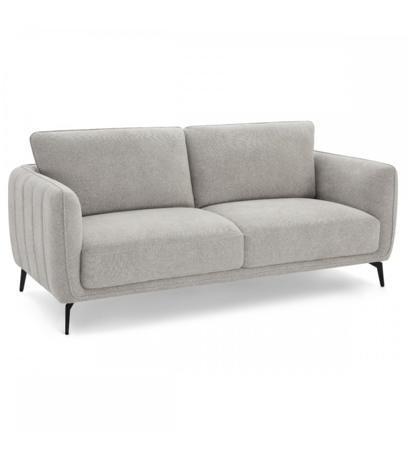 Selena 3 pers. sofa - gr stof og sort metal