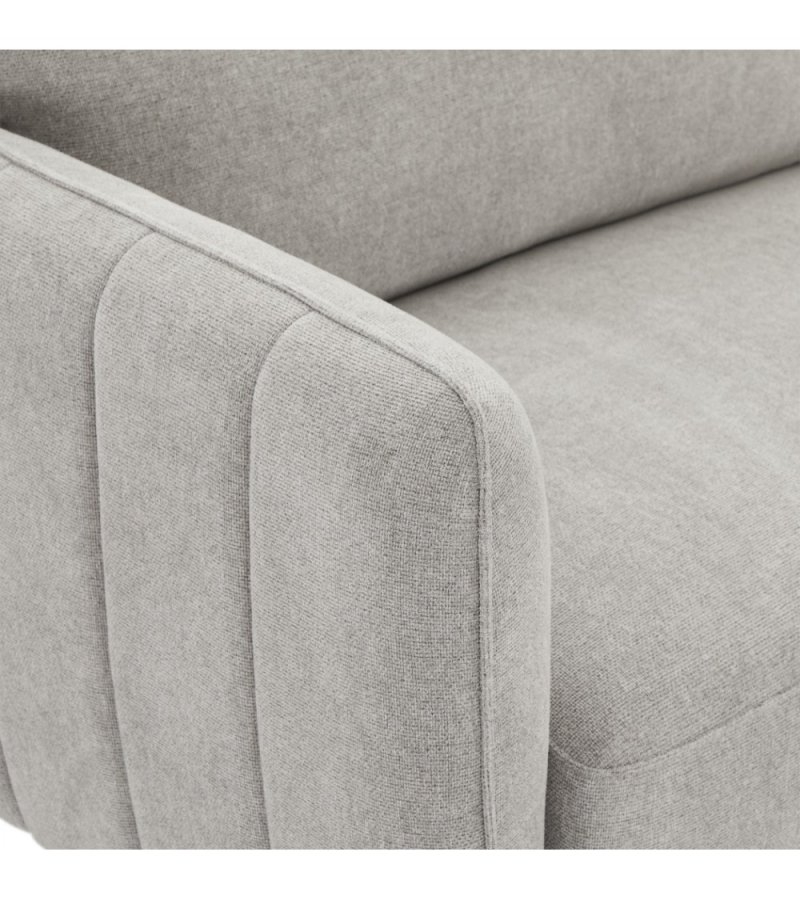 Selena 3 pers. sofa - gr stof og sort metal