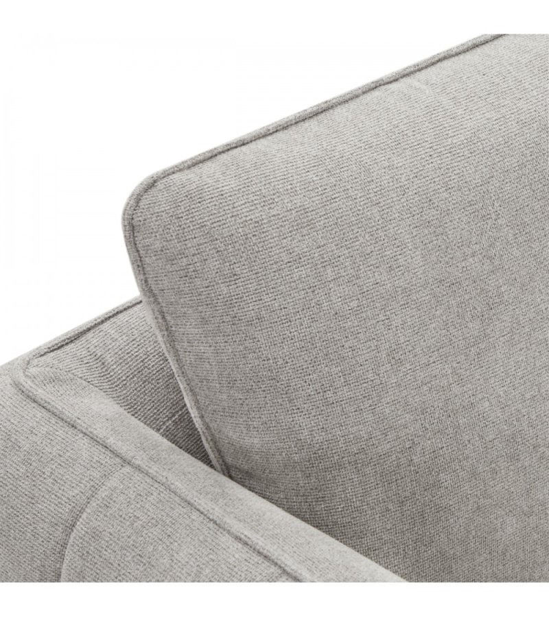 Selena 3 pers. sofa - gr stof og sort metal