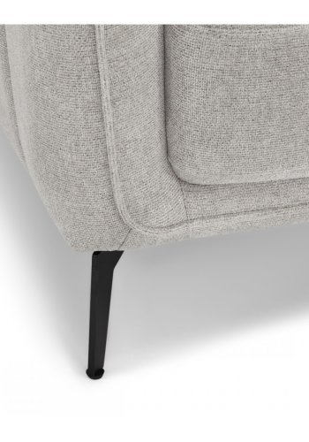 Selena 3 pers. sofa - gr stof og sort metal