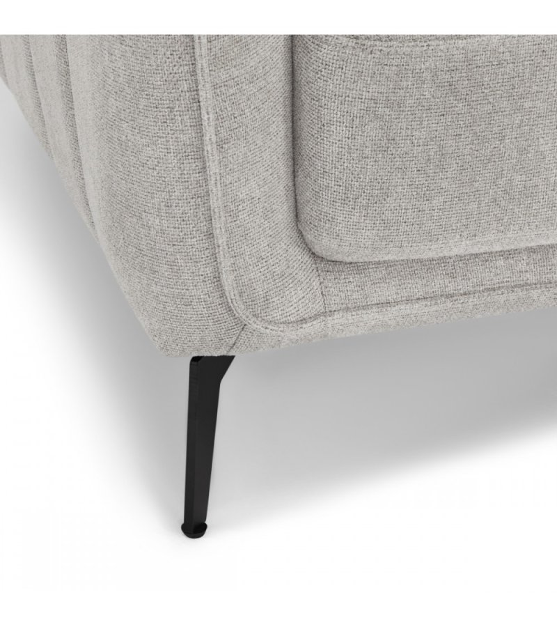 Selena 3 pers. sofa - gr stof og sort metal