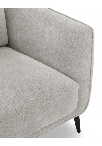 Selena 3 pers. sofa - gr stof og sort metal