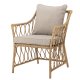 BLOOMINGVILLE Belluce udendrs loungestol, m. taburet, armln og hynder - natur polyrattan